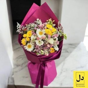 سفارش دسته گل برای کافه های صورتی تهران